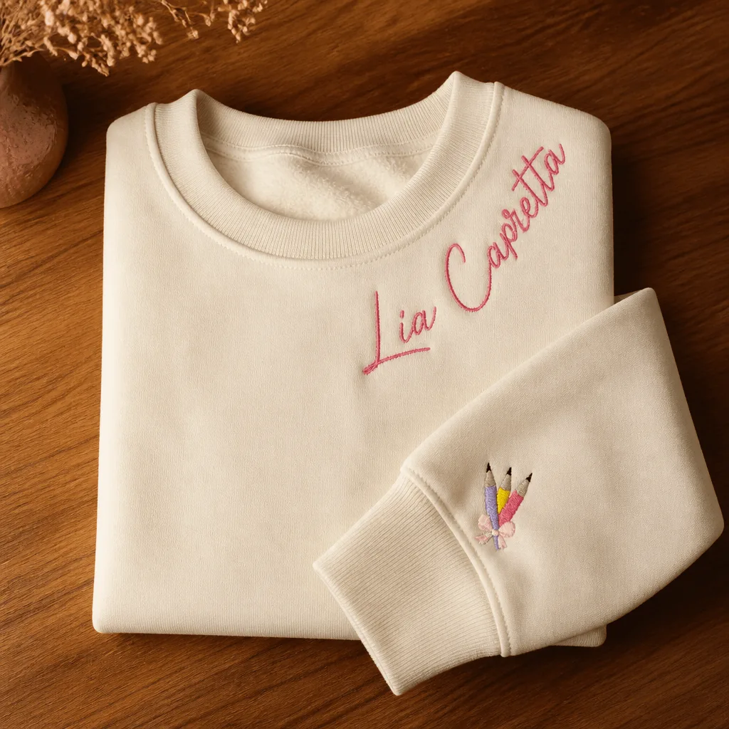 Sudadera con nombre bordado